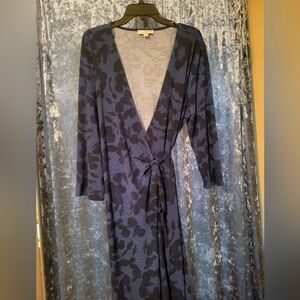 Halston wrap around dress